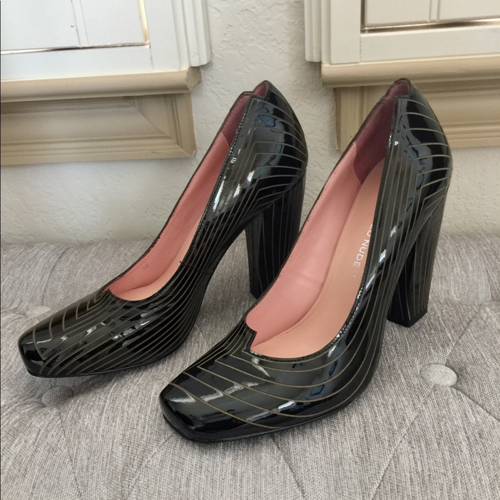 United Nude Black Laser Pumps